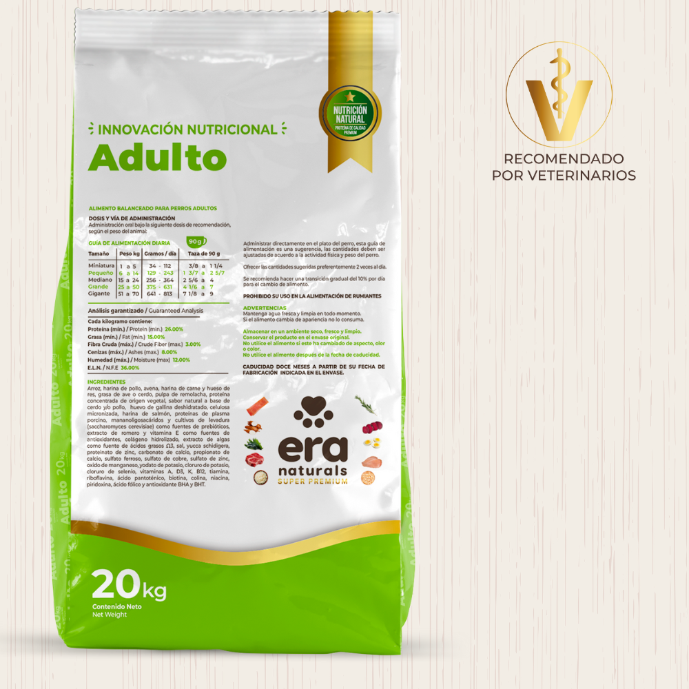 Era Naturals Adulto Raza Mediana y Grande Alimento Super Premium Era Naturals Adulto Raza Mediana y Grande Alimento Super Premium